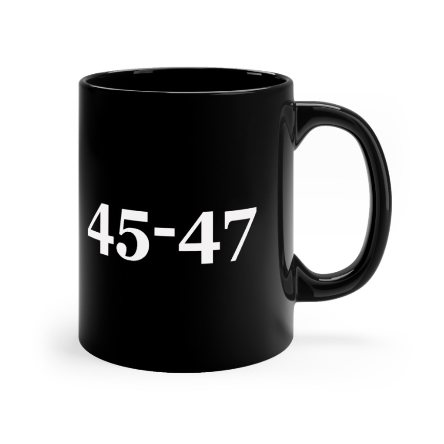 45-47 Gulf of America Black Mug