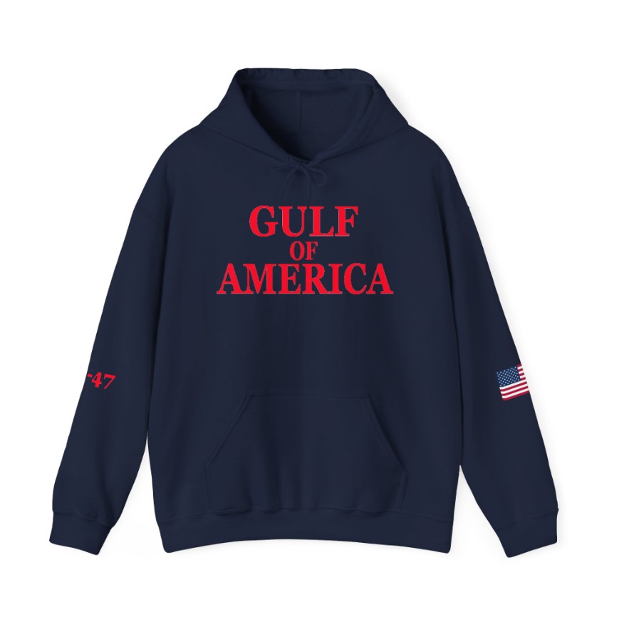 45-47 Gulf of America Navy Hoodie Shirt