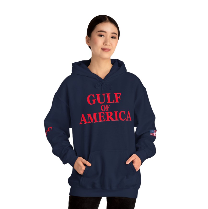 45-47 Gulf of America Navy Hoodie Shirt