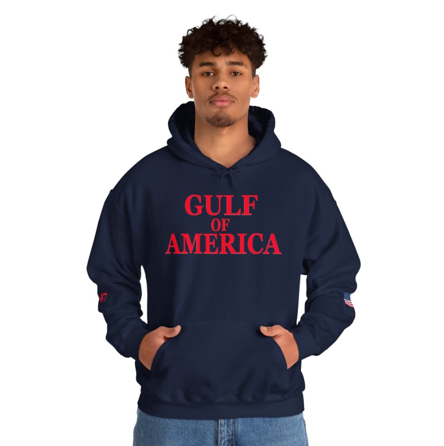 45-47 Gulf of America Navy Hoodie Shirt
