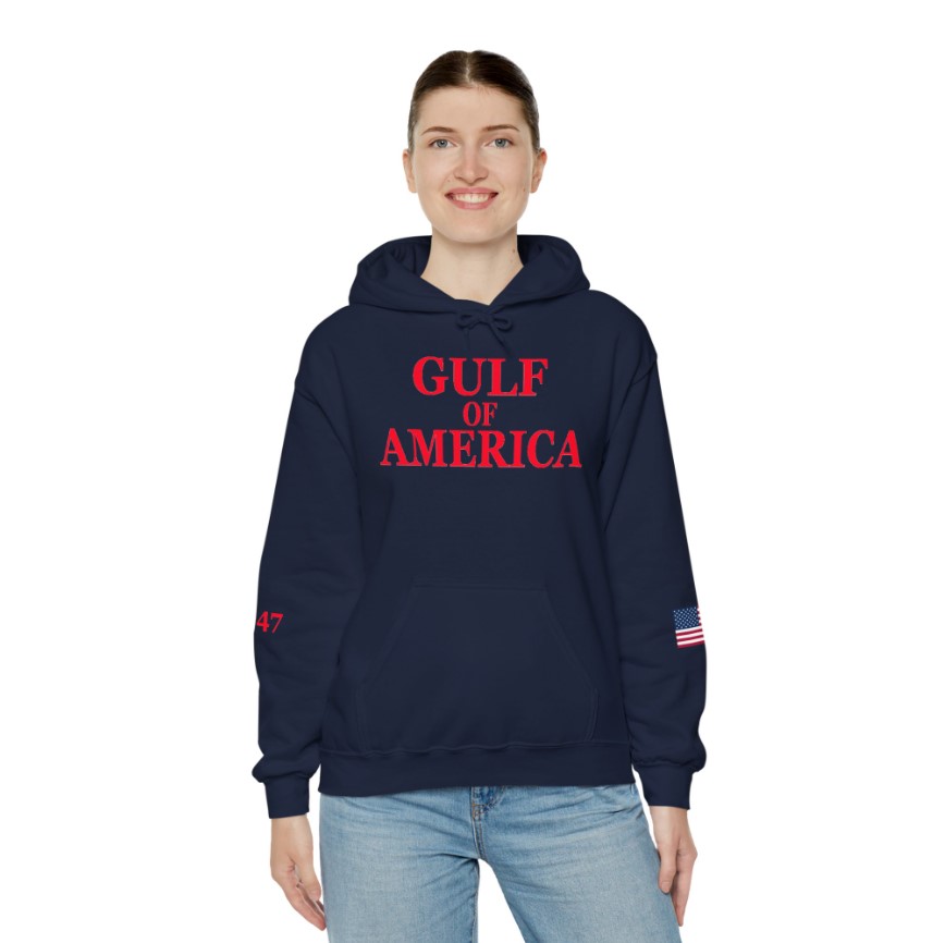 45-47 Gulf of America Navy Hoodie Shirt