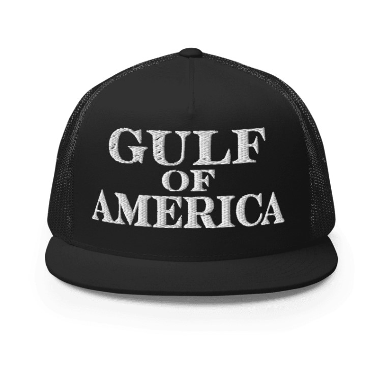 Gulf Of America Black Trucker Cap