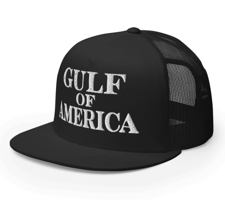 Gulf Of America Black Trucker Cap
