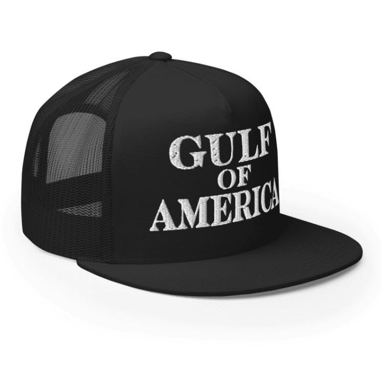 Gulf Of America Black Trucker Cap