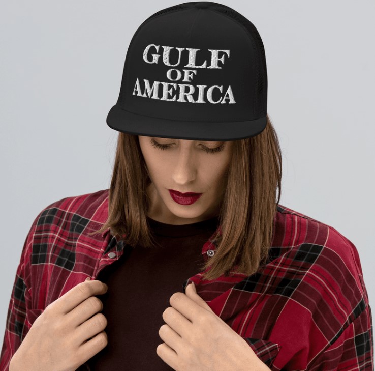 Gulf Of America Black Trucker Cap