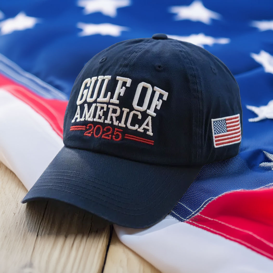 Gulf Of America Hat, Embroidered Republican Hat with USA Flag