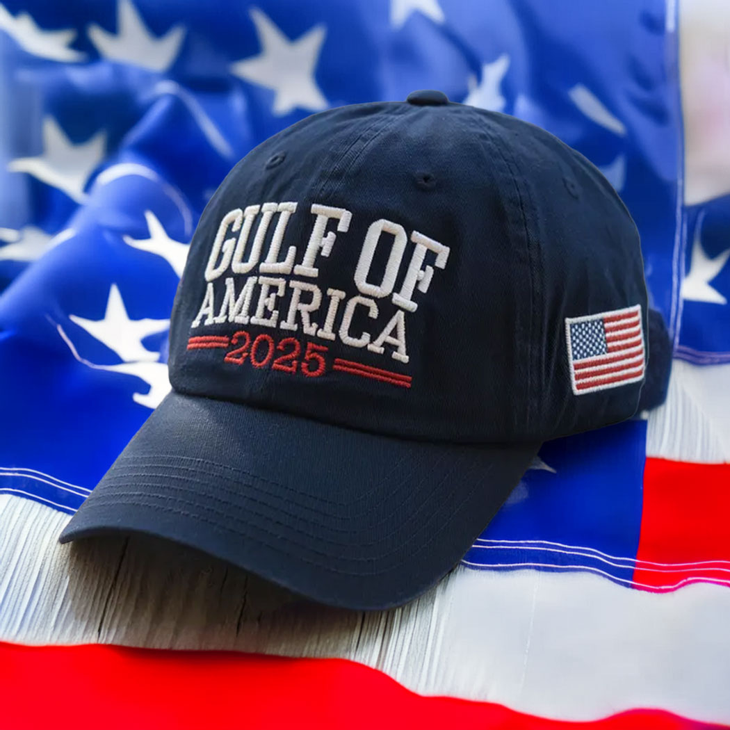 Gulf Of America Hat, Embroidered Republican Hat with USA Flag