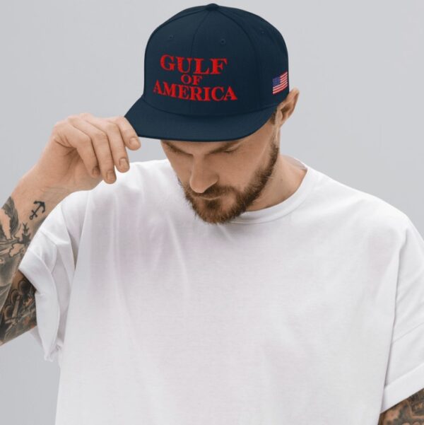 Gulf Of America Navy Snapback Hat