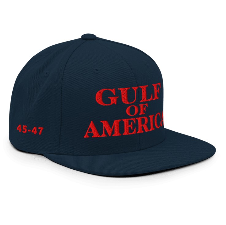 Gulf Of America Navy Snapback Hat