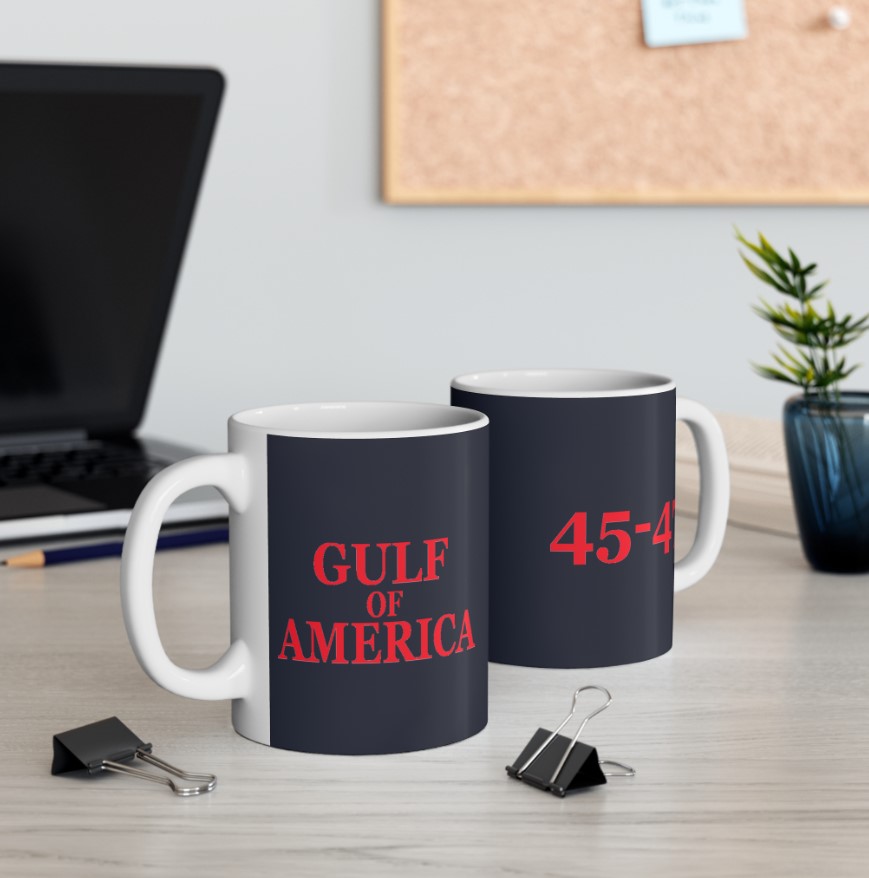 Gulf of America Black 45-47 Mug