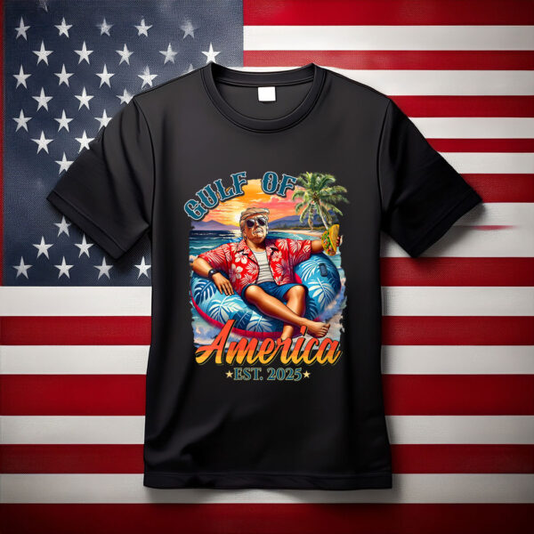 Retro Vintage Gulf Of US America 2025 American Flag Mexico Shirt