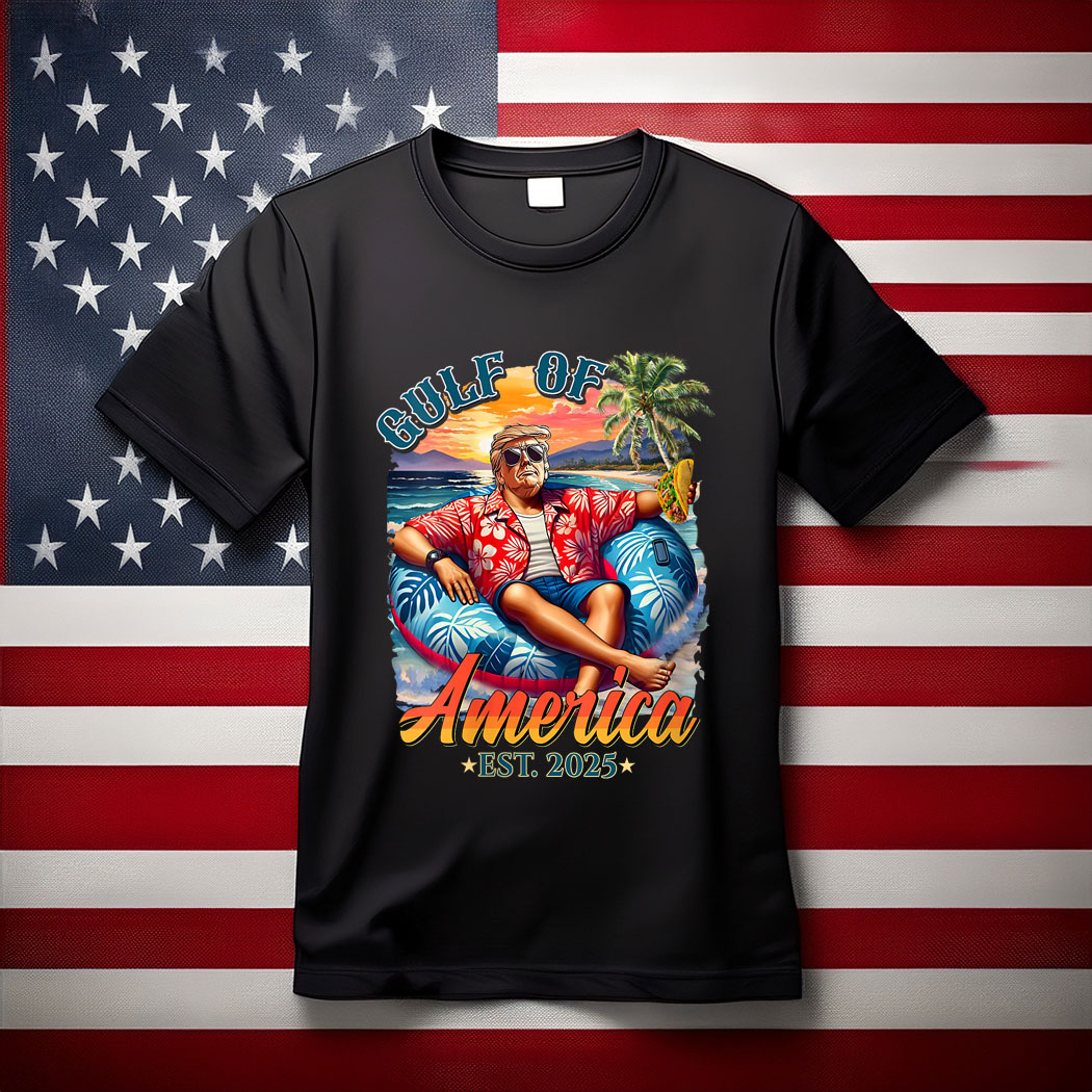 Retro Vintage Gulf Of US America 2025 American Flag Mexico Shirt