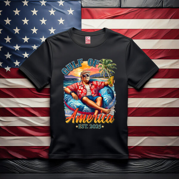 Retro Vintage Gulf Of US America 2025 American Flag Mexico Shirt