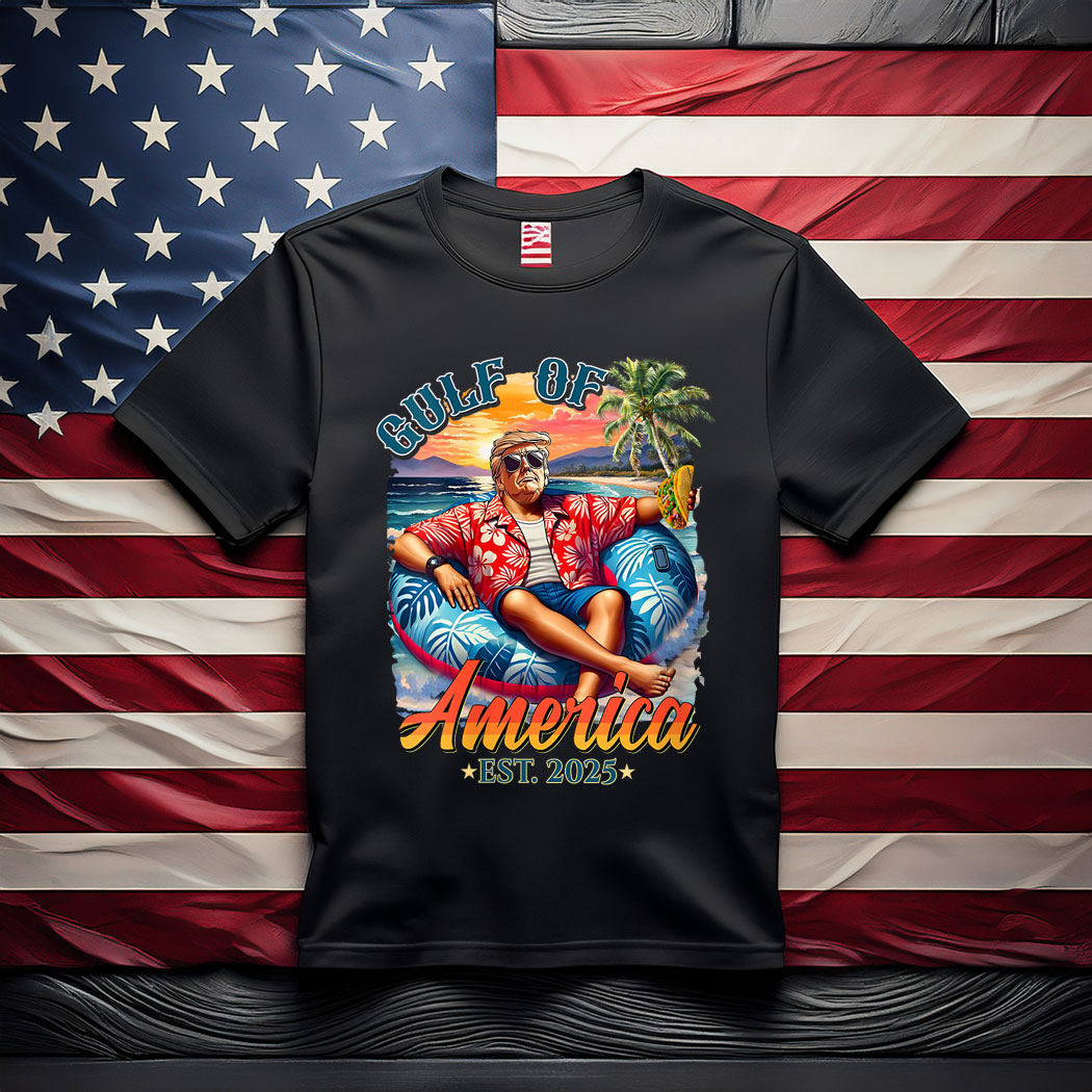 Retro Vintage Gulf Of US America 2025 American Flag Mexico Shirt