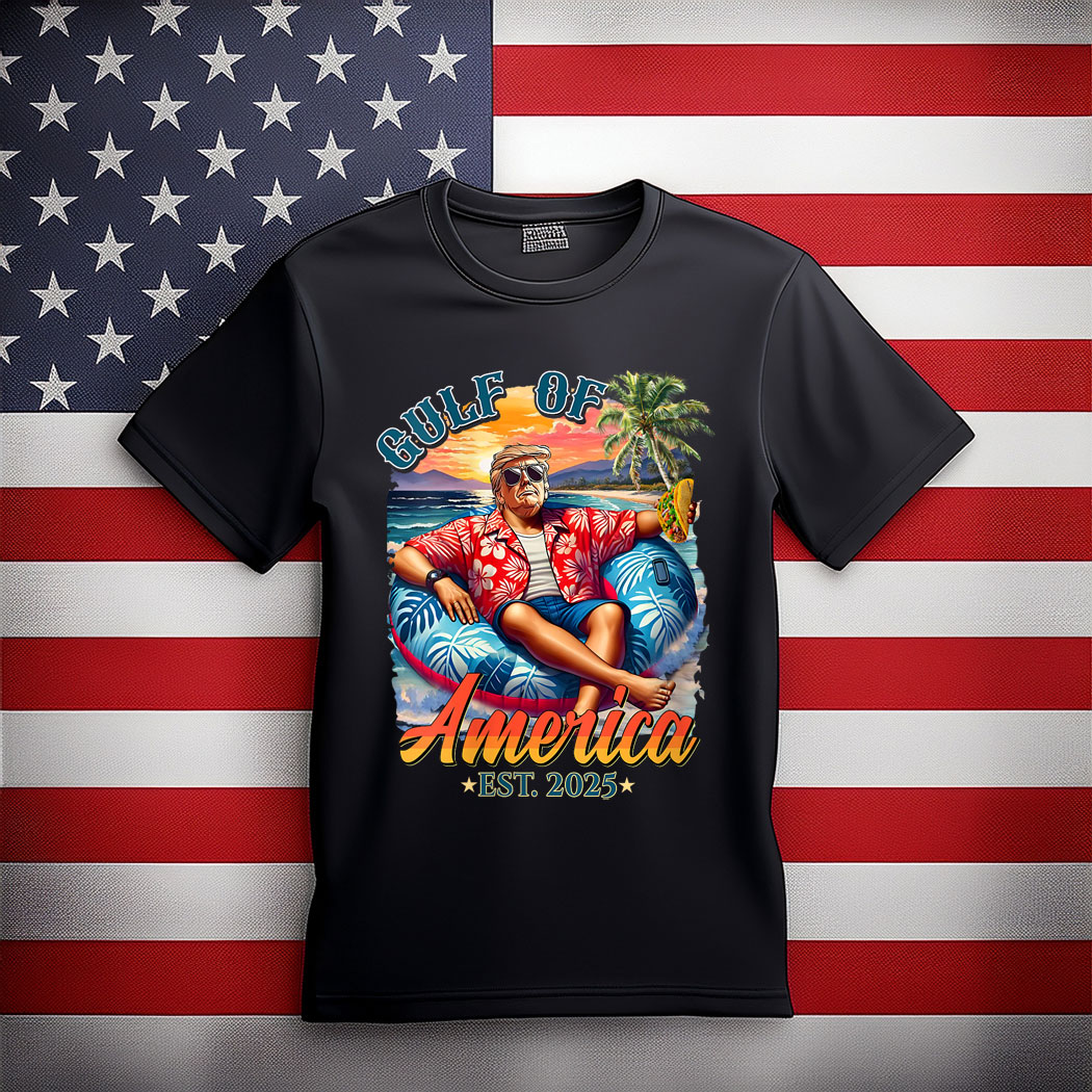 Retro Vintage Gulf Of US America 2025 American Flag Mexico Shirt